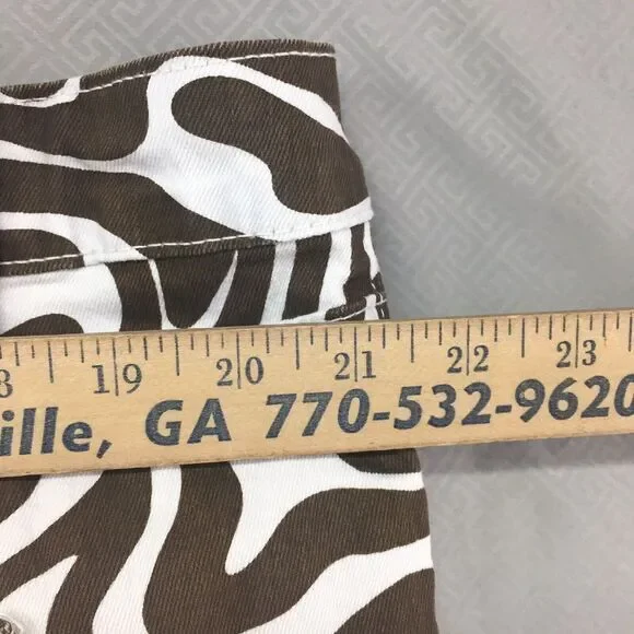 New Rue21‎ Skate High Rise Straight Leg Brown White Jeans Size 3X Women - Picture 10 of 12